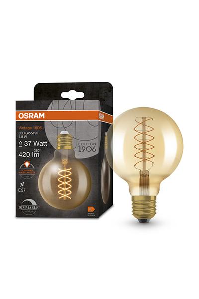 Osram G95 | Vintage 1906 Spiral E27 Lampe LED 37W (Kula, Możliwość przyciemniania)