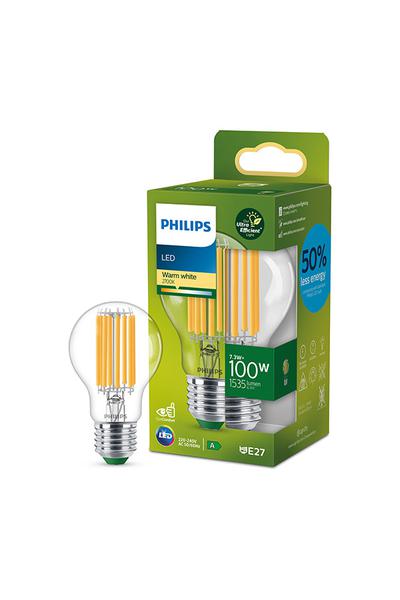 Philips Ultra Efficient | Filament E27 LED lampen 100W (Birne, Klar)