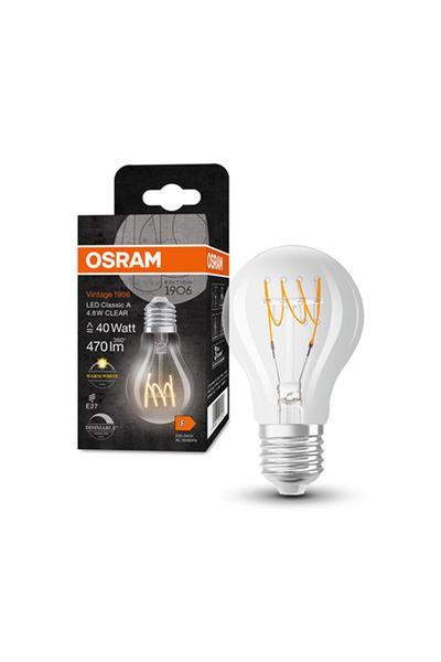 Osram A60 | Vintage 1906 Spiral E27 LED Lamp 40W (Pear, Clear, Dimmable)