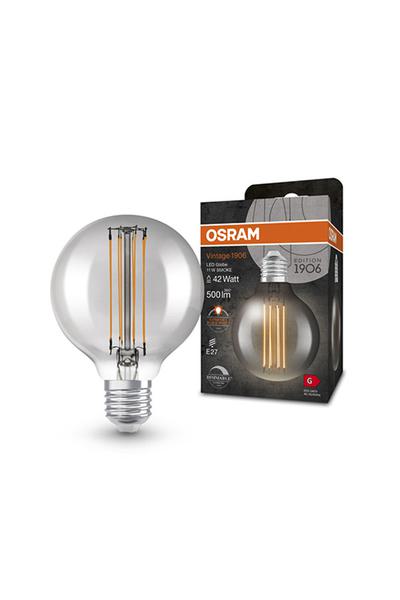 Osram G80 | Vintage 1906 | Smoke E27 Lampe LED 42W (Kula, Możliwość przyciemniania)