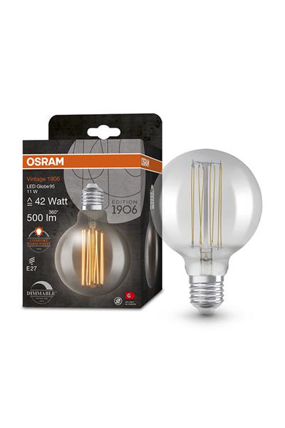 Osram G95 | Vintage 1906 | Smoke E27 Lampada LED 42W (Globo, Dimmerabile)