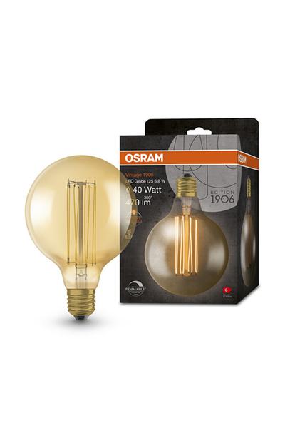 Osram G125 | Vintage 1906 E27 LED Lamp 40W (Globe, Dimmable)
