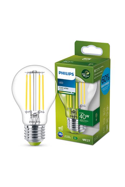 Philips A60 | Ultra Efficient | Filament E27 LED Lamp 40W (Pear, Clear)
