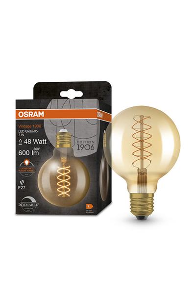 Osram G95 | Vintage 1906 Spiral E27 LED Lamp 48W (Globe, Dimmable)