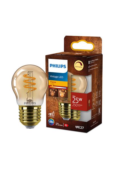 Philips P45 | Filament E27 Λάμπες LED 25W (λάμπα μπάλα, Ρυθμιζόμενου Φωτός)