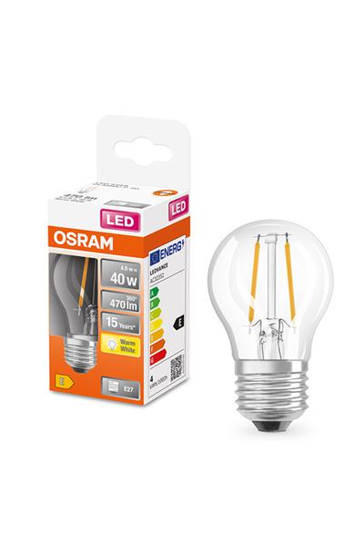 Osram P45 E27 LED lampy 40W (Lustr, Průhledné)