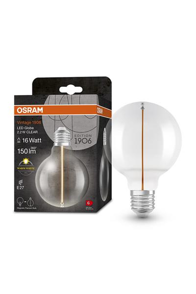 Osram G95 | Vintage 1906 Magnetic E27 LED lampen 16W (rund, Klar)