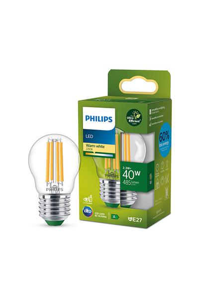Philips P45 | Ultra Efficient | Filament E27 Λάμπες LED 40W (λάμπα μπάλα, Διαφανές)