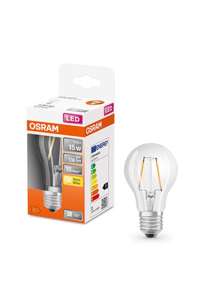 Osram A60 E27 Lampe LED 15W (Żarówka w kształcie gruszki , Przejrzysty, Możliwość przyciemniania)