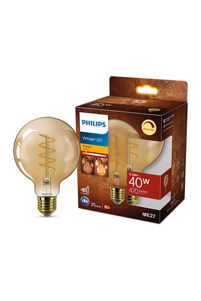 Philips G95 | Filament E27 LED pærer 40W (Globe, Dæmpbar)