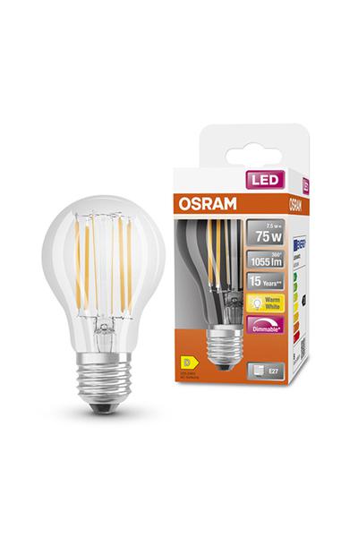 Osram A60 Becuri LED E27 75W (Pară, Transparent, Reglabil)