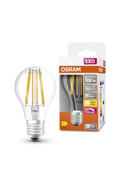 Osram A60 | Filament E27 LED luči 100W (Hruška, Prozorno, Zatemljivost)