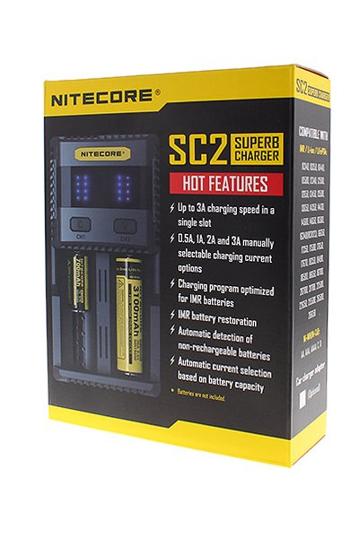 Nitecore BO-ADPT-NITE-INTELLISC2 12.6W chargeur de batterie (4.2 - 5V, 3A)