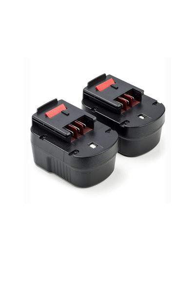 2x Black & Decker A12 / A1712 / HPB12 batteries (12 V, 1.5 Ah)