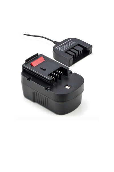 1x Black & Decker HPB14 / A1714 / A14 battery + charger (14.4 V, 2 Ah)
