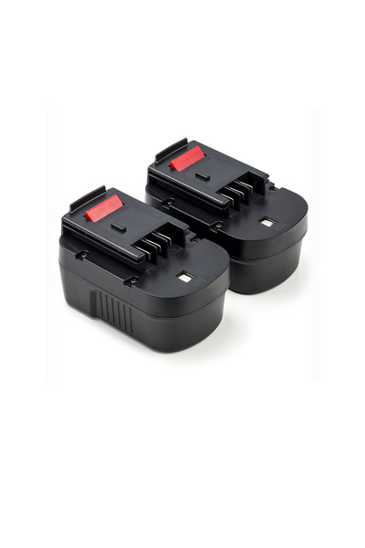2x Black & Decker HPB14 / A1714 / A14 batteries (14.4 V, 2 Ah)
