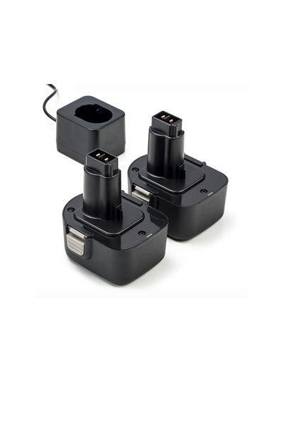 2x Black & Decker A9252 / PS130 + adaptador para corriente alternada (CA) (12 V, 3 Ah)