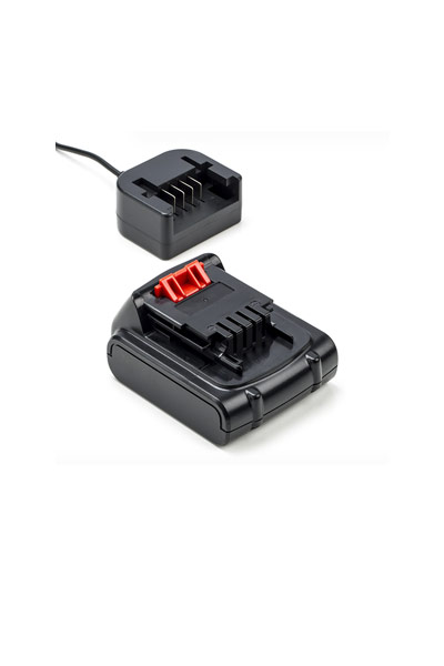 1x Black & Decker BL1114 / BL1314 / BL1514 + adaptador para corriente alternada (CA) (14.4 V, 1.5 Ah)