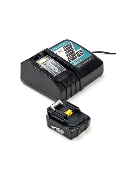 1x Makita BL1415N / 14.4V LXT batería + adaptador para corriente alternada (CA) (14.4 V, 2 Ah)