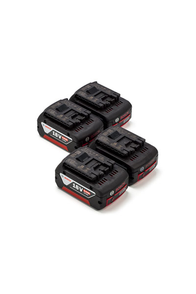 4x Bosch GBA 18V / 1600A002U5 batteries (18 V, 5 Ah, Original)