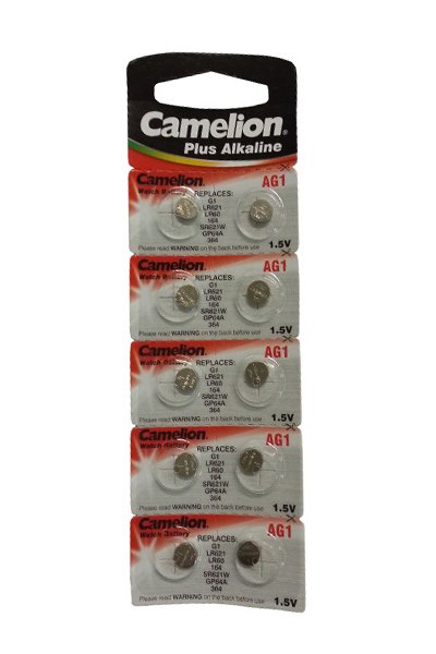 Camelion LR60 / AG1 / 164 Alkaline Knoopcel batterij (10 stuks)