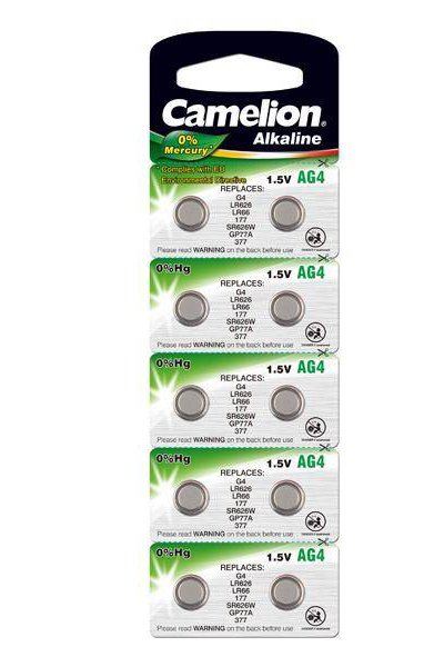 Camelion LR66 / AG4 / 177 Alkaline Coin cell (10 pcs)