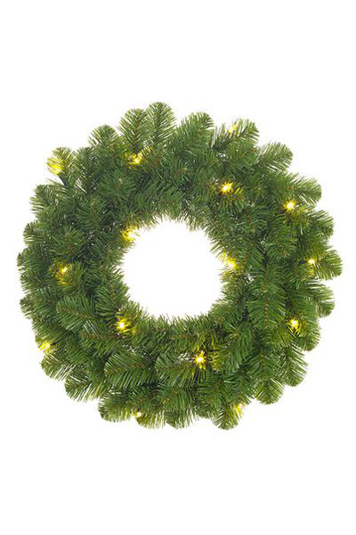 Kerstkrans Ø 35 cm | Norton | 10 lampjes op batterijen | Black Box Trees