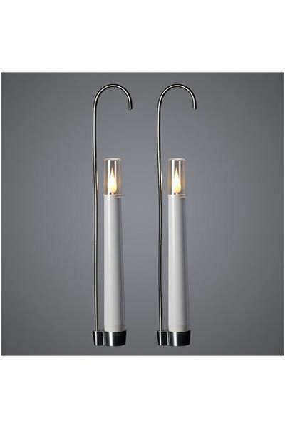  Christmas hanging white candlesticks LED Warm white lights, batteries not included (Konstsmide)