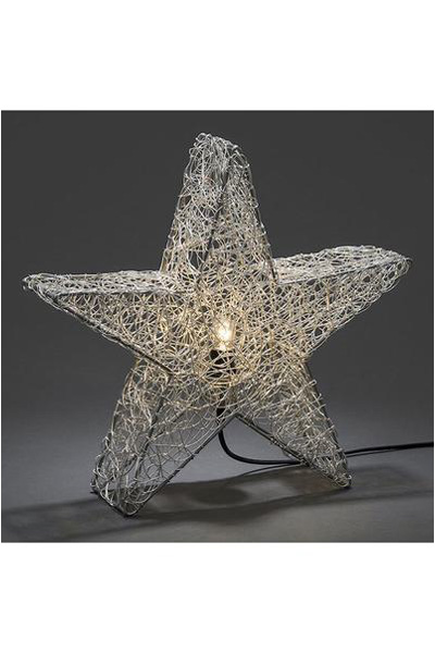 Kerst metalen ster, zilver excl. E14 led lamp (Kontstmide)