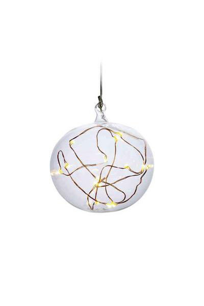  Lumix Christmas Ball with LED | Transparent Ø 8 cm on batteries (Krinner)