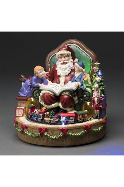  Χριστουγεννιάτικο σπίτι | Άγιος Βασίλης στην καρέκλα | Plug ή Battery (Konstsmide)