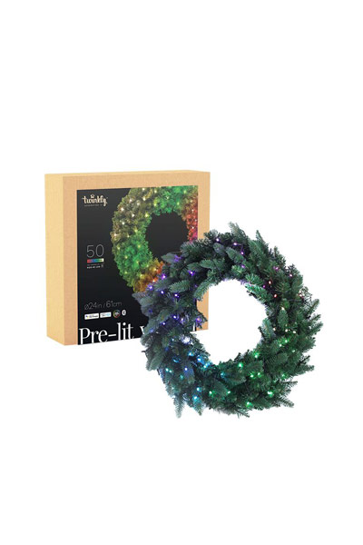  Twinkly Christmas Wreath RGBW | Ø 61 cm (50 LEDs, WiFi, IP20)
