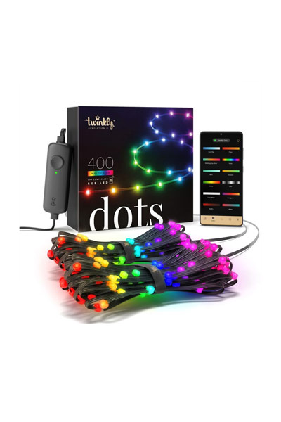  Twinkly Dots RGB | 20 m | Black (400 LEDs, WiFi, IP44)