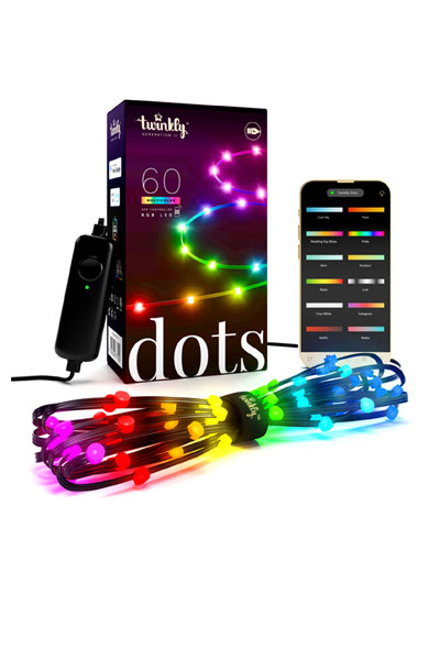  Twinkly Dots RGB | 3 m | Black (60 LEDs, WiFi, IP20)