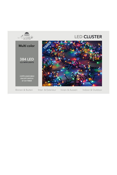  Cluster lights | 2.4 metres (384 LEDs, Indoor/Outdoor)