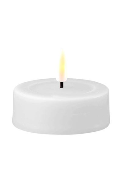 LED Tea Light 6.1 x 4.5 cm | White | 3D Flame | 2 pieces | Deluxe HomeArt