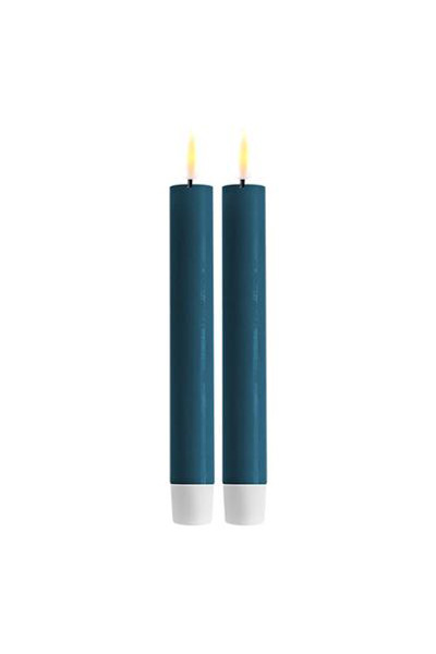 LED dinner candle 15 cm | Petroleum 3D Flame | 2 pieces | Deluxe HomeArt