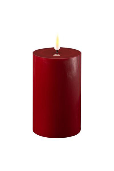 LED candle 7.5 x 12.5 cm | Bordeaux | 3D Flame | Deluxe HomeArt
