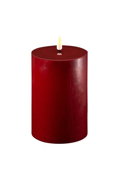 LED candle 10 x 15 cm | Bordeaux | 3D Flame | Deluxe HomeArt
