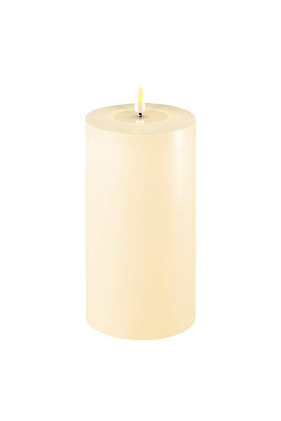 LED candle 10 x 20 cm | Ivory | 3D Flame | Deluxe HomeArt