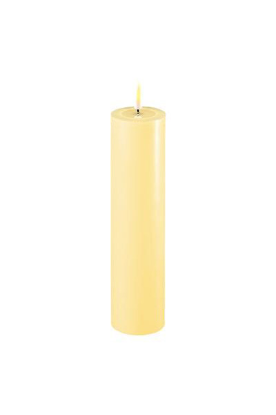 LED candle 5 x 20 cm | Geel | 3D Flame | Deluxe HomeArt