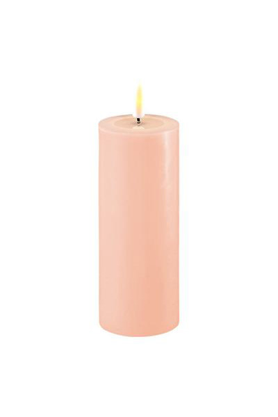 LED candle 5 x 12.5 cm | Pink | 3D Flame | Deluxe HomeArt