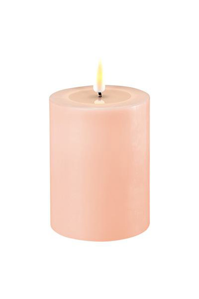 LED candle 7.5 x 10 cm | Pink | 3D Flame | Deluxe HomeArt