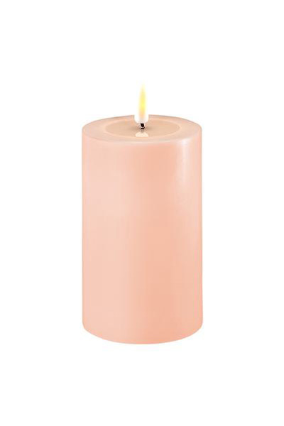 LED candle 7.5 x 12.5 cm | Pink | 3D Flame | Deluxe HomeArt