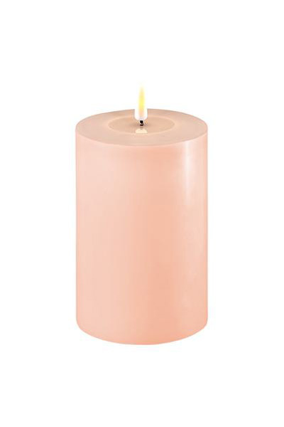 LED candle 10 x 15 cm | Pink | 3D Flame | Deluxe HomeArt