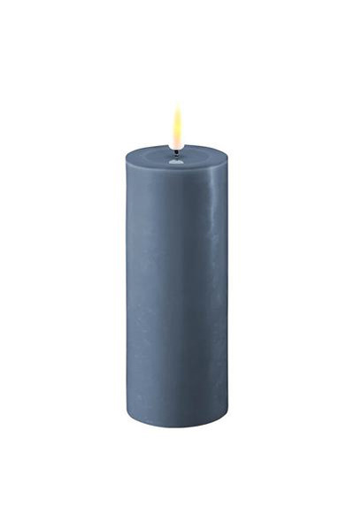 LED candle 5 x 12.5 cm | Ice Blue | 3D Flame | Deluxe HomeArt
