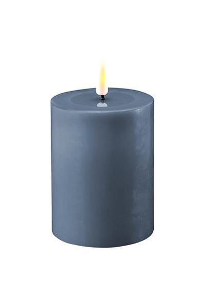 LED candle 7.5 x 10 cm | Ice Blue | 3D Flame | Deluxe HomeArt