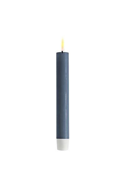 LED -Dinner Kerze 15 cm | Eisblau | 3D Flamme | 2 Stücke | Deluxe HomeArt