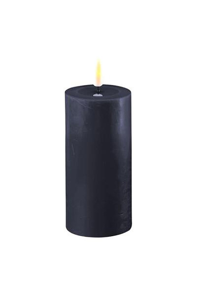 LED candle 5 x 10 cm | Royal Blue | 3D Flame | Deluxe HomeArt