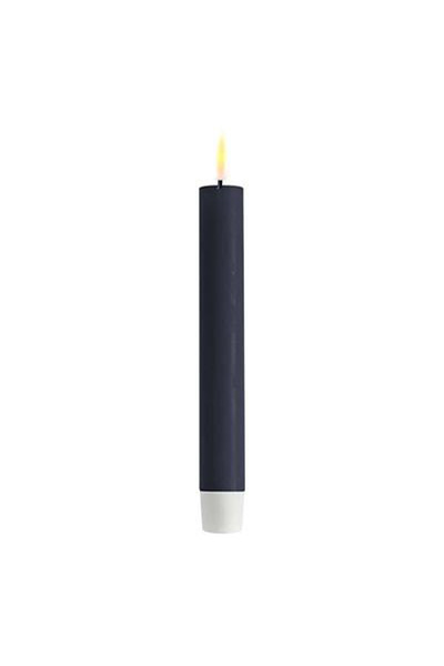 LED dinner candle 15 cm | Royal Blue | 3D Flame | 2 pieces | Deluxe HomeArt